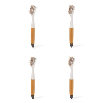 4PK Full Circle Micro Manager Bamboo Crevice Scraper Cleaning Tool 2.5x2cm White