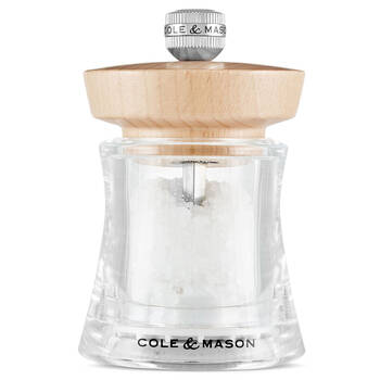 Cole & Mason Holborn Natural Beech Wood Salt Mill Fine/Coarse Grinder 95mm