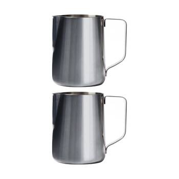 2PK Euroline Stainless Steel Milk Jug for Frothing Coffee Making Accessory 600ml