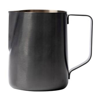 Euroline Stainless Steel PVD Milk Jug for Frothing Coffee Making 600ml Black