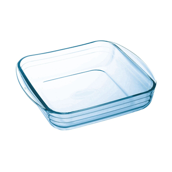 O Cuisine 25cm/2.5L Square Glass Roaster Dish Oven Cookware - Clear