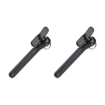 2PK Progressive Safety Can Opener Smooth Cut Dishwasher Safe Kitchen Tool Black