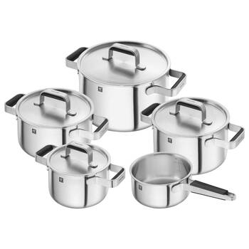 5pc Zwilling Pure Stainless Steel Casserole Pot Saucepan Cookware Set w/ Lid