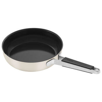 Zwilling Pure Stainless Steel Frypan Ceramic Non-Stick Coating 24cm Ivory
