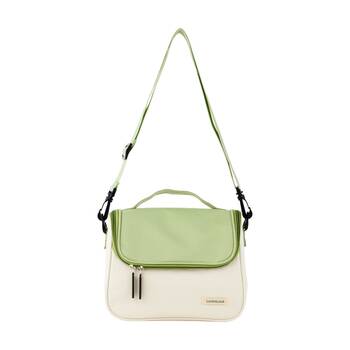 LocknLock Insulated Lunch Bag w/Adjustable Strap School/Work Green/Cream