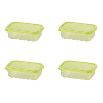 2x 2pc LocknLock Fresh Block 760ml Food Storage Container Set 20.6x14.6cm Green