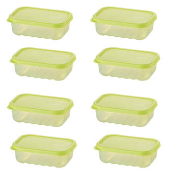 4x 2pc LocknLock Fresh Block 760ml Food Storage Container Set 20.6x14.6cm Green