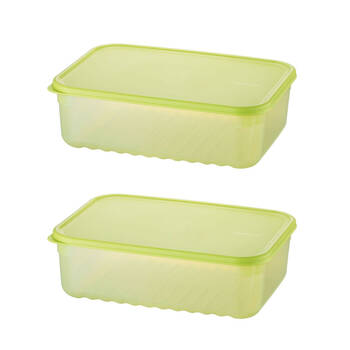 2pc LocknLock Fresh Block 3.2L Food Storage Container w/ Tray 29.2x20.6cm Green