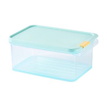 LocknLock Freezer Fit Food Container Microwave Safe w/15ml Divider 1.65L Blue