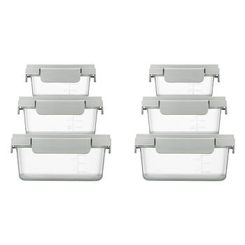 2x 3pc LocknLock Nestopia Silicone Food Stoarage Container Set 500ml/920ml/1.6L