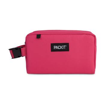 PackIt Insulated Freezeable Gel Lined Snack Box/Lunch Bag School/Work Magenta