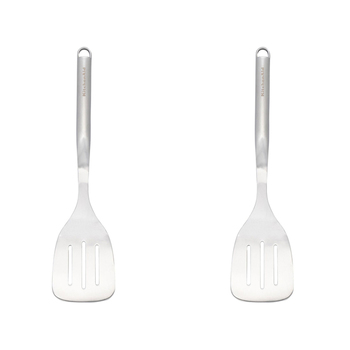 2PK KitchenAid Stainless Steel Slotted Turner 35cm - Silver