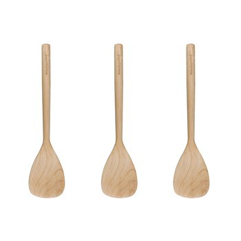 3PK KitchenAid Maple Solid Paddle Turner 30cm - Light Wood