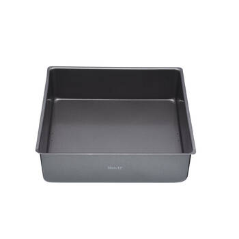 Mastercraft 30cm Heavy Loose Base Non-Stick Square Deep Cake Pan - Black