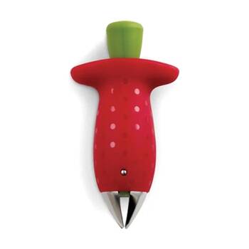 Chef'n StemGem Strawberry Huller Red Plastic Stainless Steel Kitchen Tool