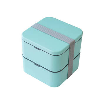 Cuisena RPET Square Bento Food Storage Container Lunch Box 14x14cm Aqua