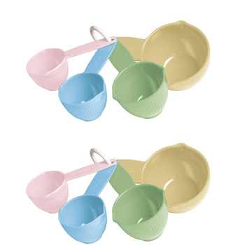 2x 4pc Cuisena Melamine Measuring Cup Set Baking Utensil Set
