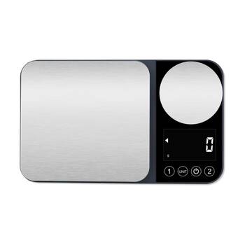 Cuisena 2-in-1 Digital Kitchen Food Scale Stainless Steel 5kg Capacity Silver