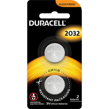 2PK DURACELL CR2032 3V LITHIUM BATTERY