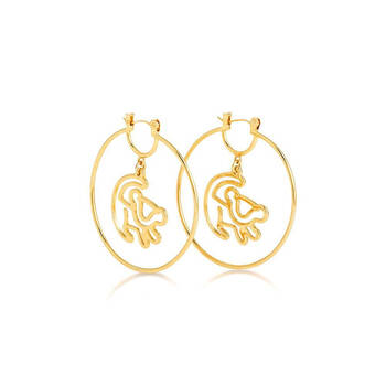 Couture Kingdom Disney The Lion King Simba Outline Hoop Earrings Gold
