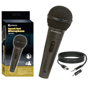 Sansai Dynamic Professional Vocal Microphone - Black