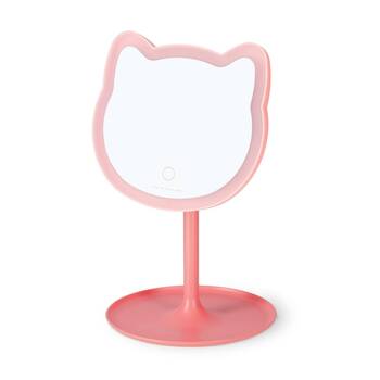 Legami Cat Shaped Make Up Mirror You Look Purrfect 33 LED Battery USB Dimmer