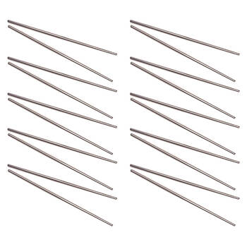 10PK D.Line Stainless Steel Chopstick Food Noodles Utensil - Silver