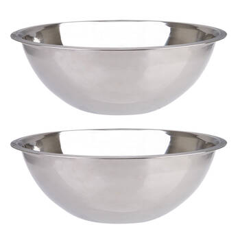 2PK Appetito Stainless Steel Mixing Bowl 32cm/5.5L - Silver