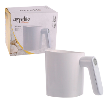 Appetito 4-Cup Flour Sifter Home/Kitchen Tool White
