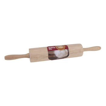 Daily Bake Rubberwood Rolling Pin Dough Roller 45x6cm - Natural