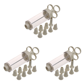 3PK Appetito Syringe Icing Set w/8 Nozzles Home Kitchen Cooking