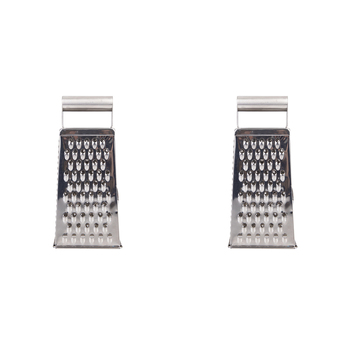 2PK Appetito Stainless Steel Deluxe Grater 4-Sided Kitchen Cooking Tool