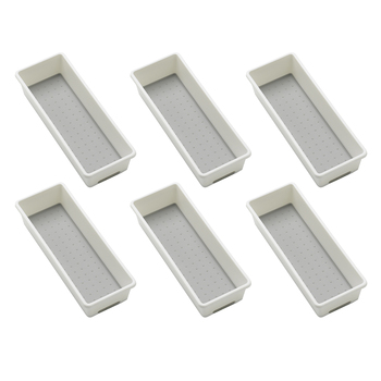 6PK Madesmart Small Bin Organiser 32x10cm White Rectangle