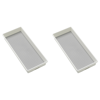 2PK Madesmart Large Bin Kitchen Organiser 39x17cm White Rectangle