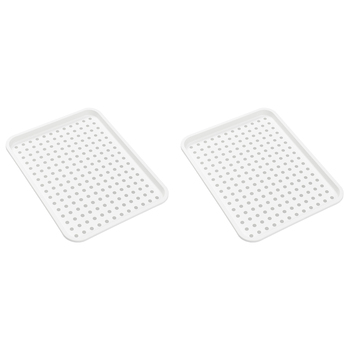 2PK Madesmart Under Sink Drip Tray Rectangle 43x33cm White