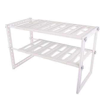 D.line Expandable Kitchen/Bath Under Sink Organiser 40x30cm - White