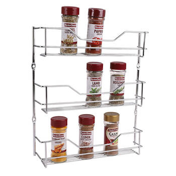 Entrée 3-Tier Wall Mount Spice 18 Bottle Rack Organiser