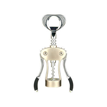 Bartender Heavy Duty Wing Corkscrew Bottle Opener - Black Trim