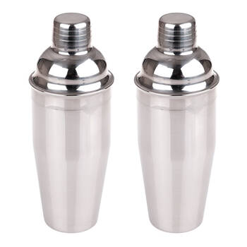 2PK Bartender Stainless Steel Cocktail Shaker 700ml - Silver