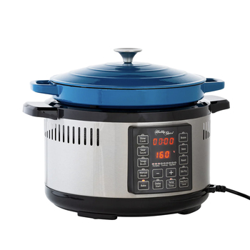 Healthy Choice Electric 1500w 6.5L Digital Dutch Oven Cooker Blue