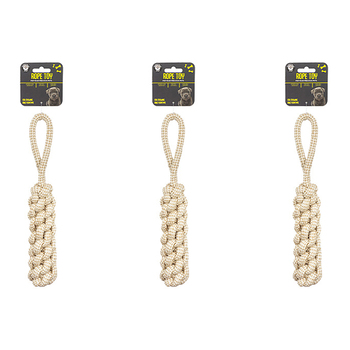3PK Dudley's World Of Pets Dog Natural Large Rope Play Toy 