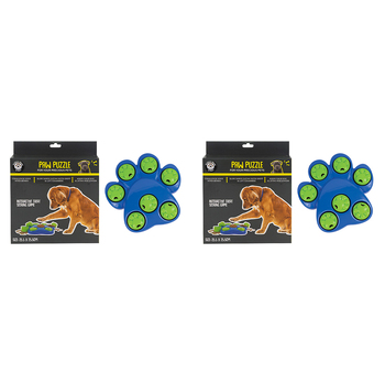 2PK Dudley's World Of Pets Puzzle Game For Dogs Paw Shaped