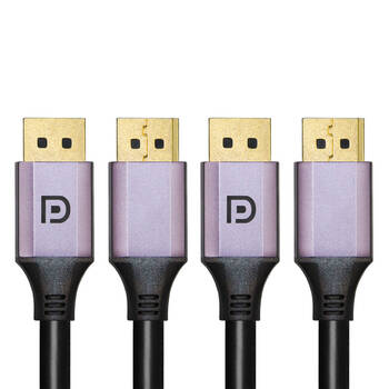 2PK Cruxtec 5m DP 1.4 8K Displayport Male to Male Cable - Black