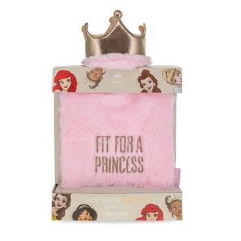 Disney Pure Princess Removable Plush Hot Water Bottle 500ml Pink/Gold