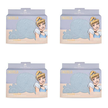 4PK Disney Pure Princess Scented Bath Fizzer Cinderella 130g Cedarwood & Lime