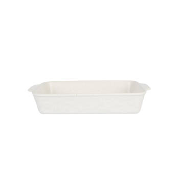 NF Living Rectangular Bake Dish 35x22x6 Durable Ceramic Baking Bakeware White