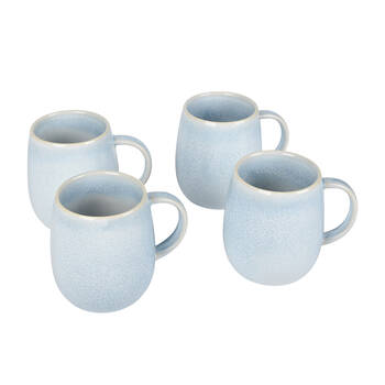 4pc NF Living Snug Mug 350ml Capacity Ceramic Mugs Stoneware Dinnerware SkyBlue