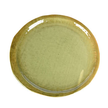NF Living Cirqua Round Plate 36x3.2 Reactive Glaze Stoneware Dinnerware Olive