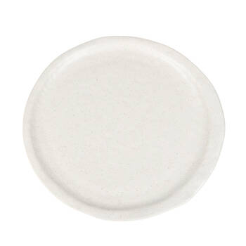 NF Living Cirqua Round Plate 36x3.2 Reactive Glaze Stoneware Dinnerware White