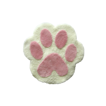 Huxford Grove Sheepskin Pet Paw Rug Floor Mat 37x50cm - White/Pink